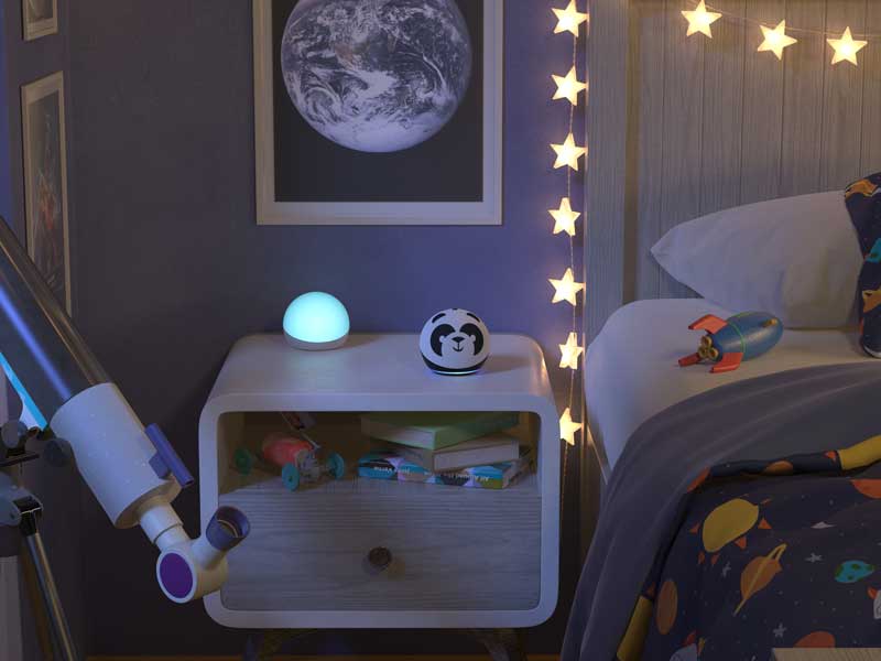 Amazon Echo dot Kids edition, habitación de niños