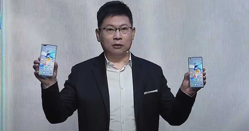 Richard Yu, CEO de Huawei Consumer Business Group, en el lanzamiento de Huawei Mate 40 Series