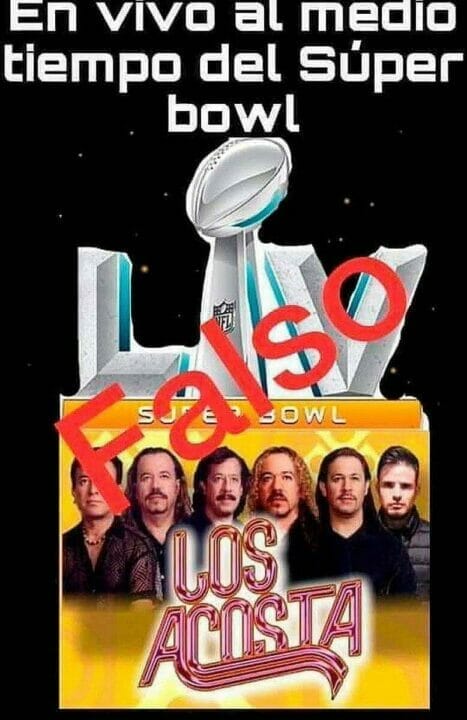 Meme Super Bowl 2021, Los acosta 
