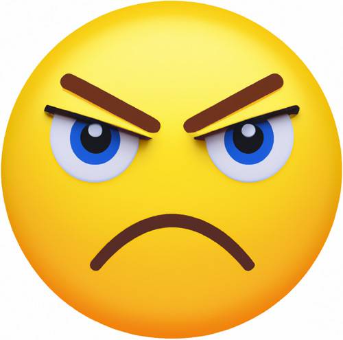 Emoji clásico de la cara enojada