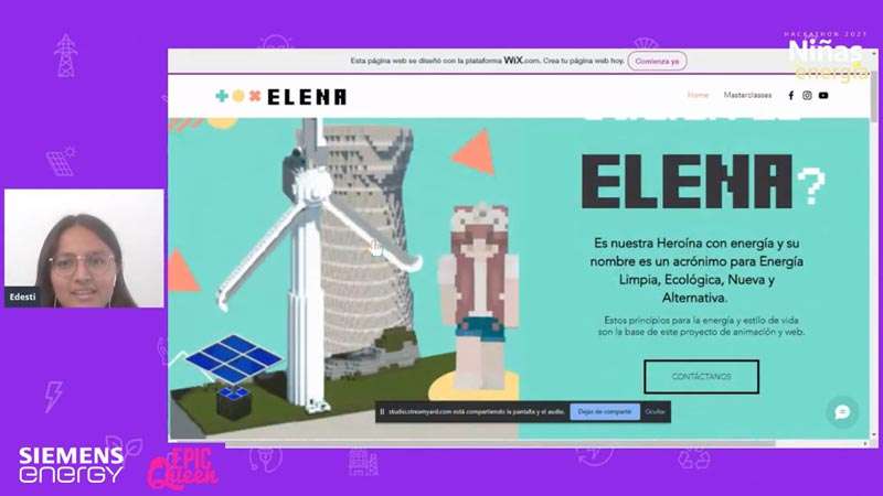 Proyecto ganador de Niñas con Energía Hackathon de Siemens Energy
