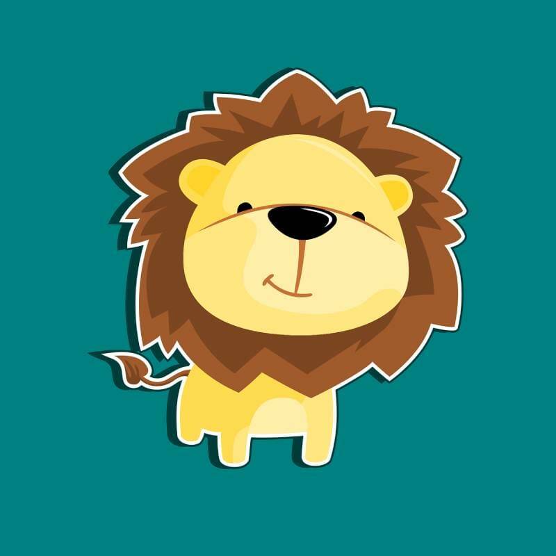 Dibujo de león para niños