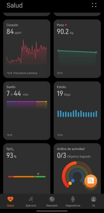 Huawei Watch GT 3 SE, app de salud