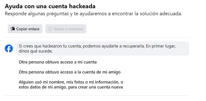 Ayuda cuenta hackeada de Facebook.